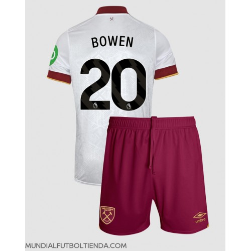 Camiseta West Ham United Jarrod Bowen #20 Tercera Equipación Replica 2024-25 para niños mangas cortas (+ Pantalones cortos)